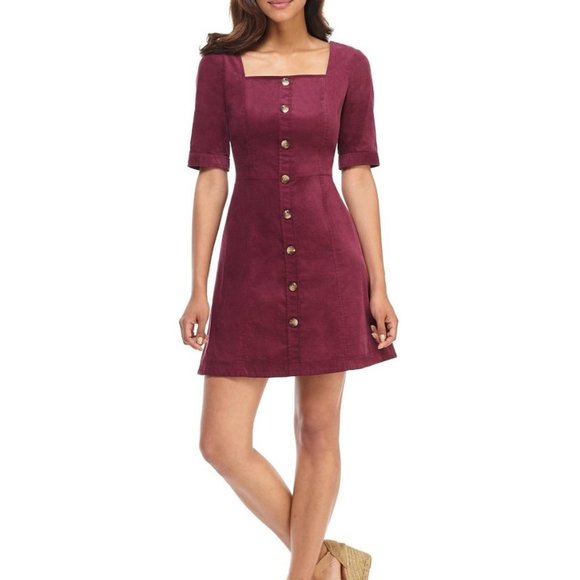 Gal Meets Glam Antonia corduroy dress - Picture 2 of 6